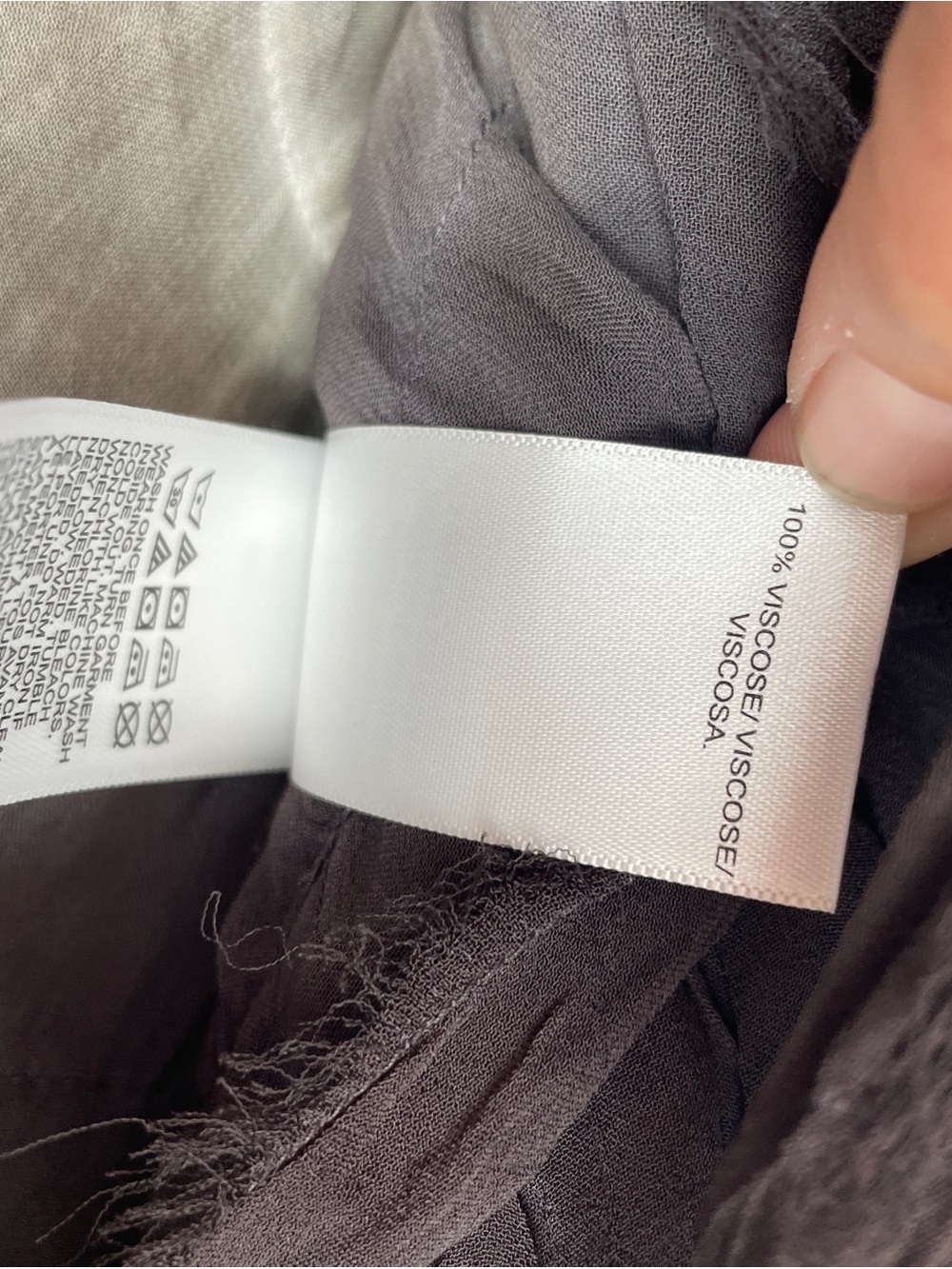 Lucky Brand Gray to Black Ombre Ruffle Tie-Front Camisole - Picture 6 of 8